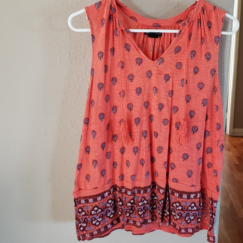 Lucky Brand Sleeveless Top Coral